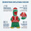 180cm Inflatable Christmas Dinosaur with Lights & Built-In Air Blower | Polyester Taffeta Holiday Yard Display for Indoor & Outdoor Lawn Decoration