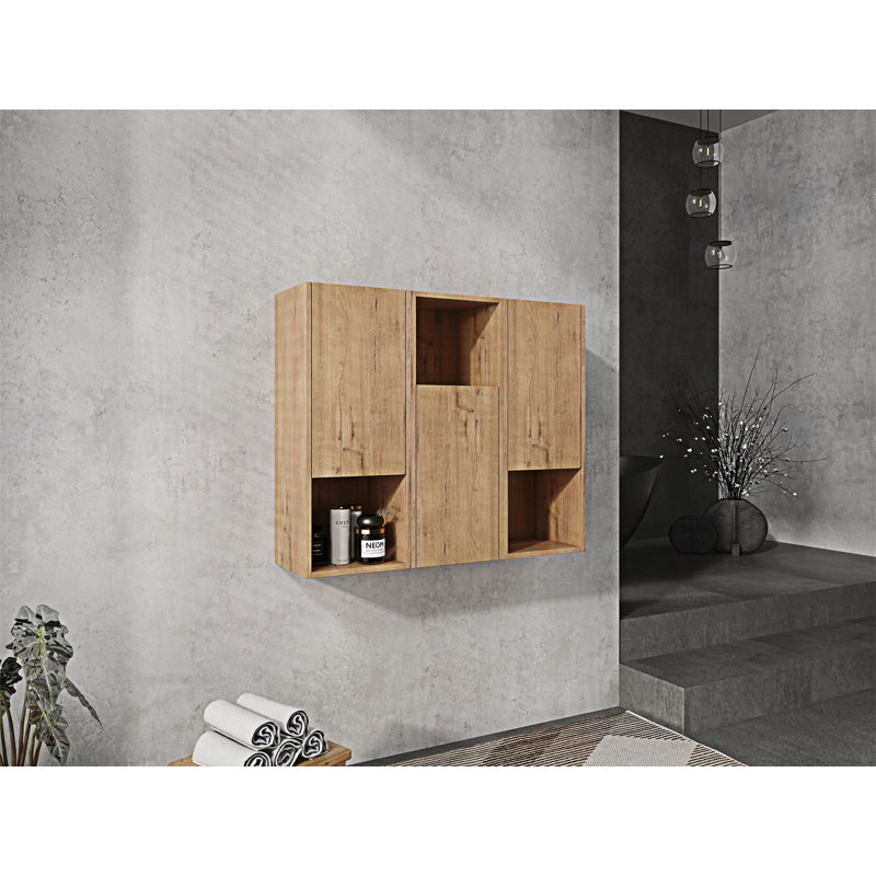 Armoire de salle de bain, Imitation chêne