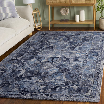 Tapis bleu marine Comal 126