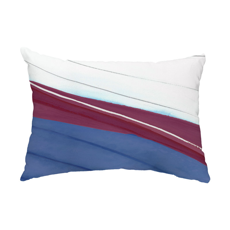 Outdoor Reversible Throw Pillow, Blue