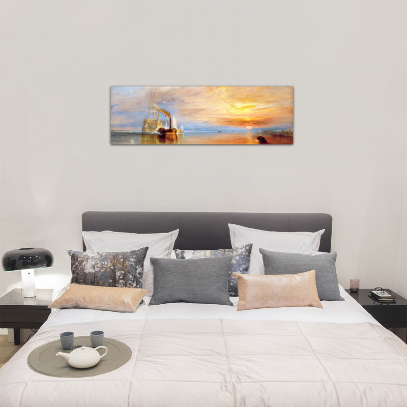 « combat temeraire » par joseph william turner, reproduction d’art sur toile, H 24 po x l 72 po x P 1,5 po, Toile tendue