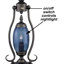 Lampe de table 27 po Revmet Gunmetal avec lampe en verre transparent Revere-1398757120