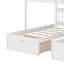 Lit superposé double au-dessus de simple et double, construit avec des sections de rangement-518452168