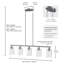 Luminaire suspendu 5 lumières Lyndia