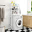 Armoire de rangement en bambou au-dessus de la toilette-740231177