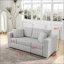 Canapés: canapé modulaire moderne pour 2 personnes de 75,6 po avec rangement, gris clair pour le salon et amp; Chambre à coucher | Gris clair | En forme de L