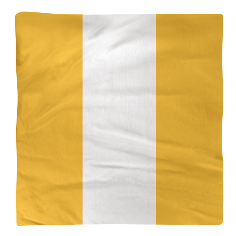 Nashville Striped Square Napkin, 22" x 22", Gold/White/Gold, Cotton Twill