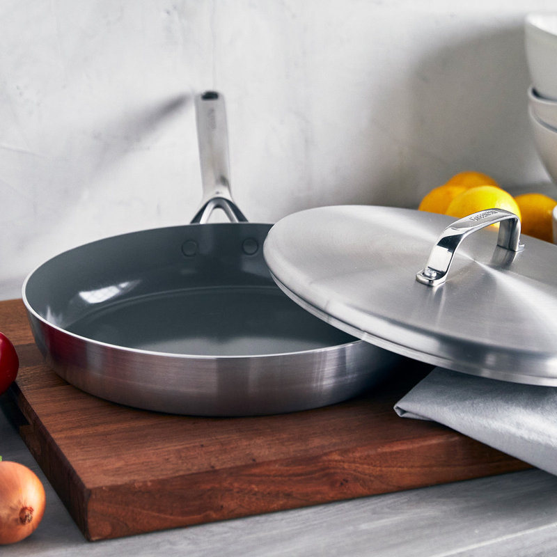 GreenPan GP5 Stainless Steel Healthy Ceramic Nonstick 12" Fry Pan