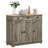 Kitchen Buffet Cabinet - Gray With Solid Wood Countertop, 3 Drawers, Doors, Adjustable Shelf Stores Various Items Like Plates, Pots, Pans, Utensils, Napkins Countertop Gray, Provides A Functional