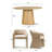 4 - Person Dining Table Sets With Round Table & 4 Upholstered Chenille Chairs-1544098663-1544098665
