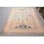 Tapis décoratifs bleus, grands tapis rétro, tapis rétro, tapis géométrique, tapis turcs bleus