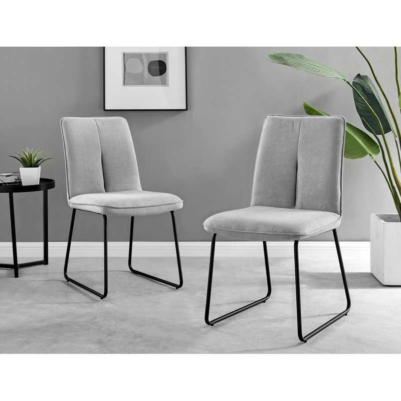Round Concrete Effect & Black Legs Dining Table With Storage Shelf & 4 Luxury Velvet Dining Chairs, Light Grey/Black