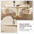 Sintered Stone Solid Wood Oak cream Dining Table-108051718