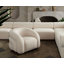 Chaise d'appoint pivotante Quantum en sherpa ivoire