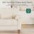 71-inch corduroy 2-seater sofa with solid wood frame, spring seat cushion and two throw pillows-Beige-1064869016