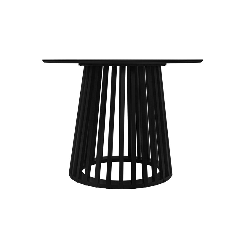 Small Round Dining Table for 4, Black