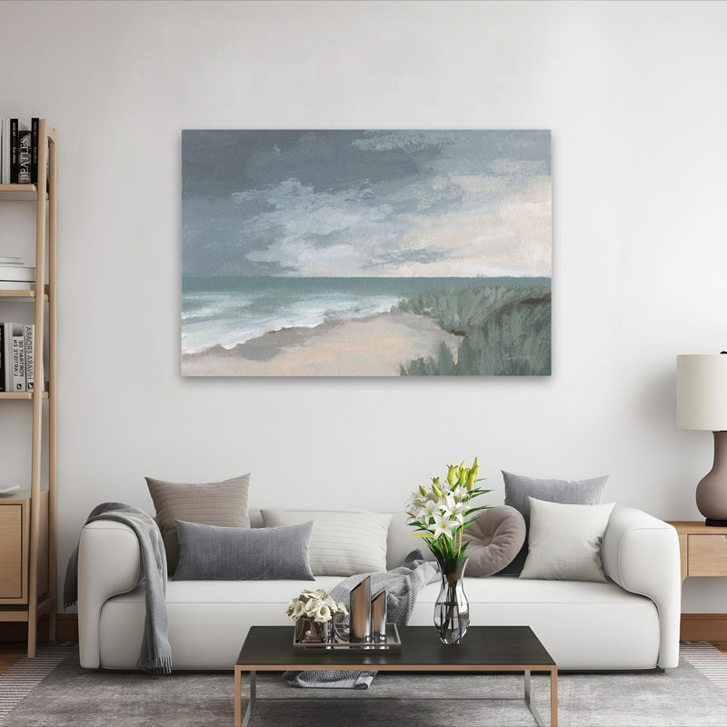 Vue sur la côte et la plage, H 60 po x l 40 po