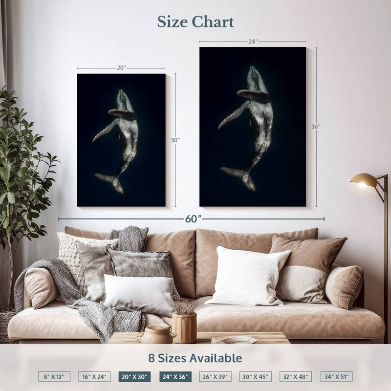 Brampt Dancing Humpback Whale, 36" H x 24" W
