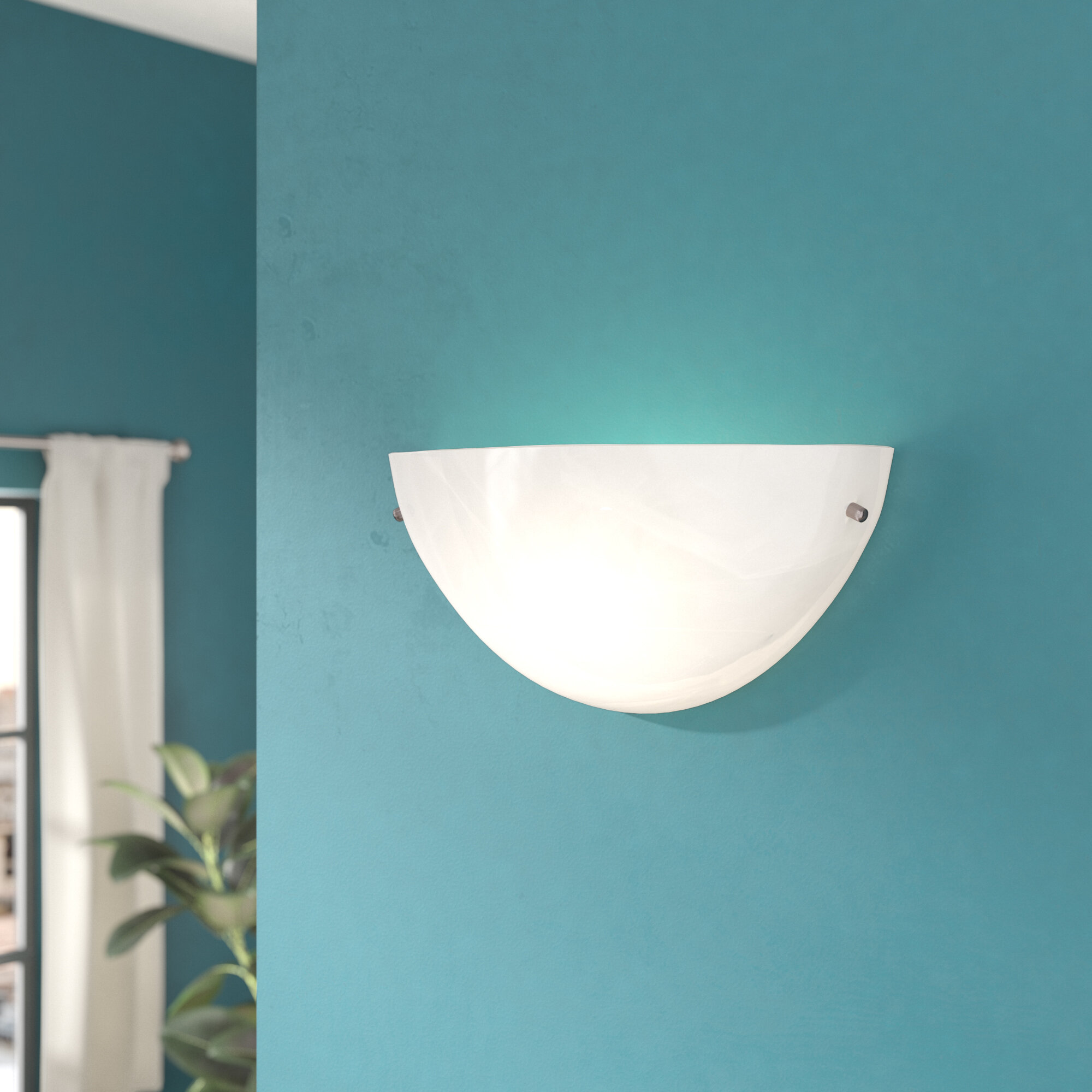 Half moon store wall sconce