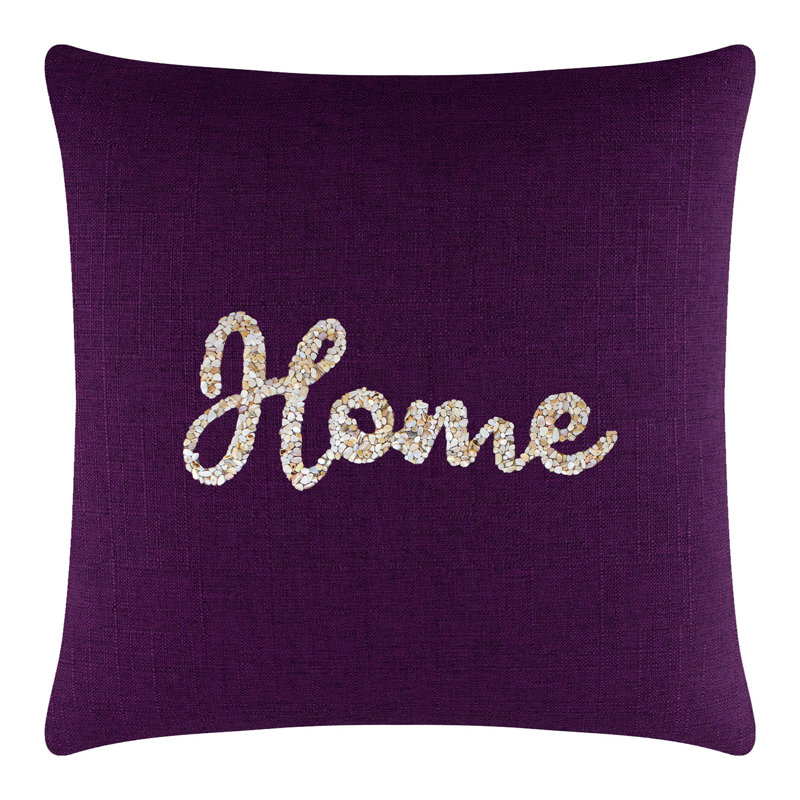 Coussin Sparkles Home Shell Home | Coquillages de haute qualité | Conception nautique | Lavable à la machine, 20 po x 5 po