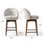Tabouret de comptoir pivotant rembourré-179091151