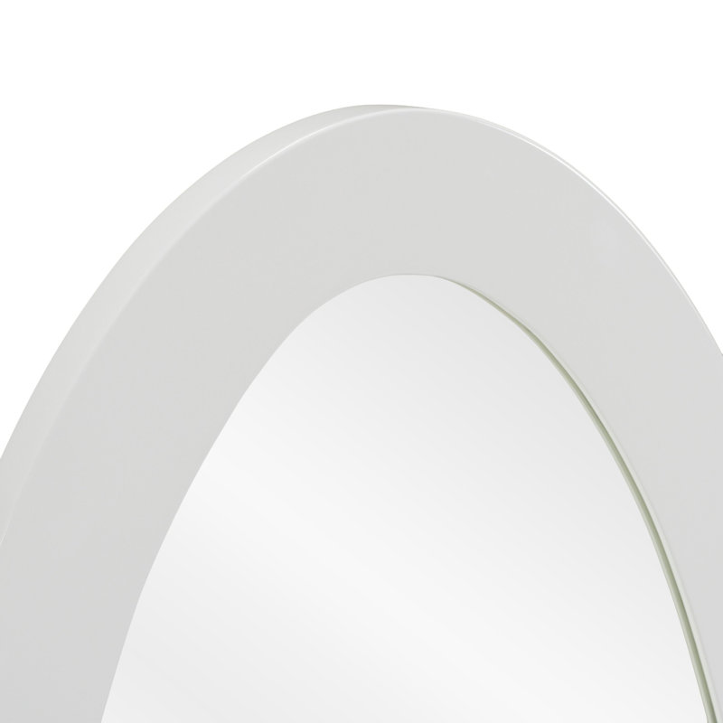 Legend - Miroir ovale blanc ultrabrillant moderne