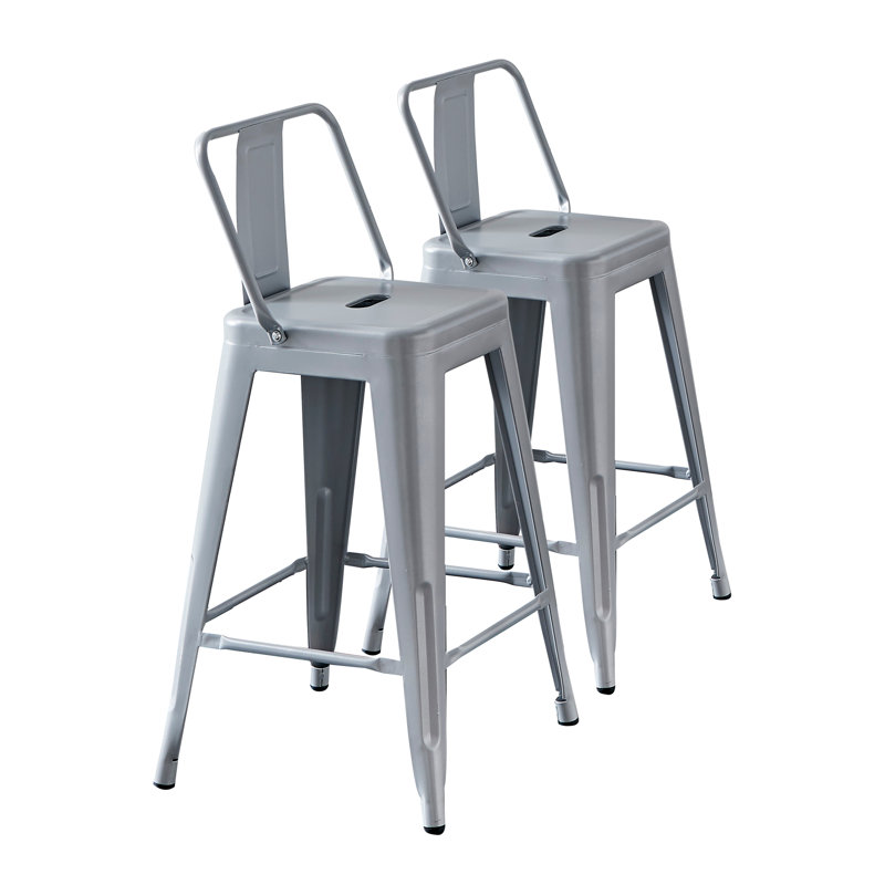 Tabourets de bar modernes et modernes, Blanc, 2, Tabouret de comptoir (siège d'une hauteur de 24 p