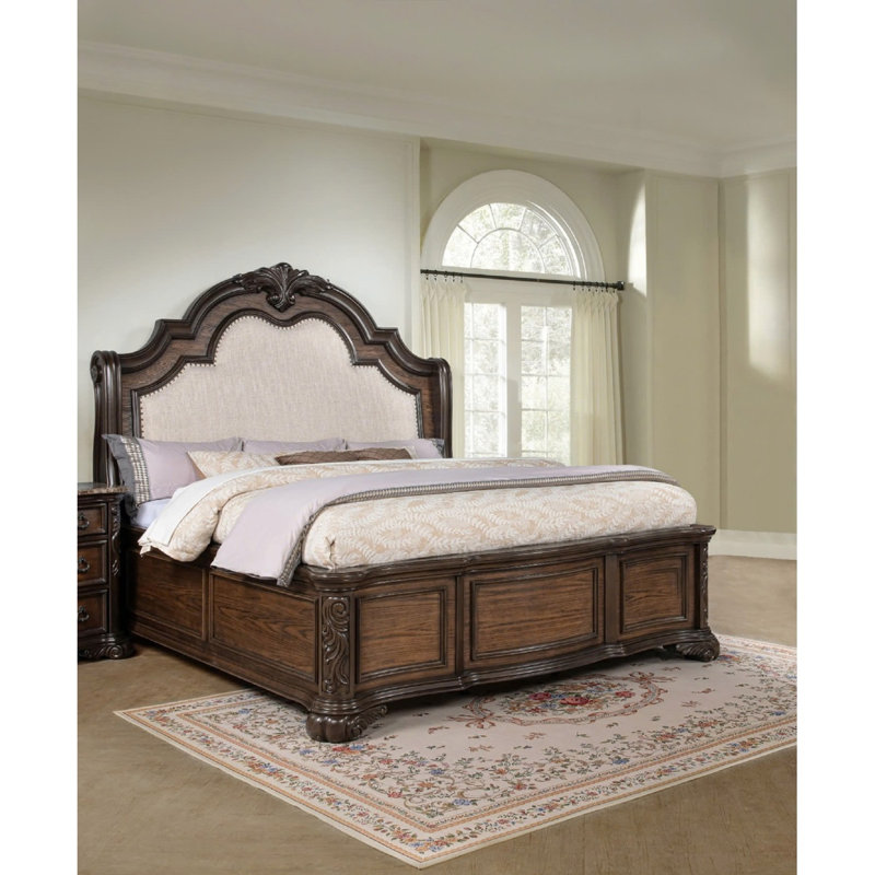 Tête de lit tapissier capitonnée en tissu de style traditionnel 1Pc, Très grand lit