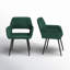 Chaise avec accoudoirs en velours Kristina-856583918