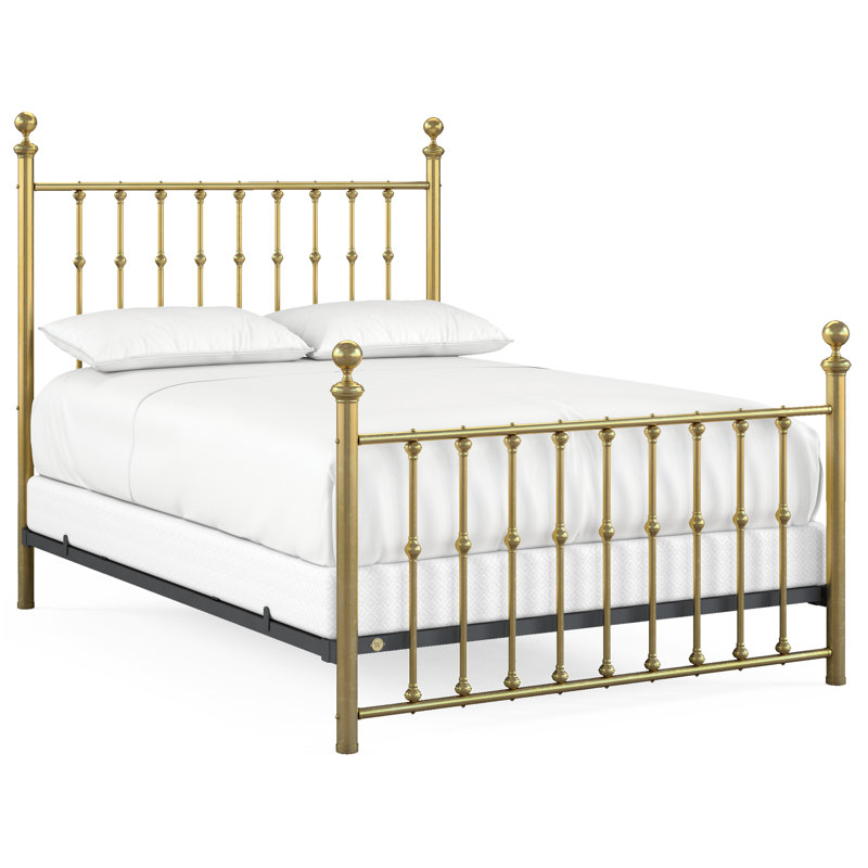 104 Palisade Bed | Complete Standard, Natural Brass, Queen