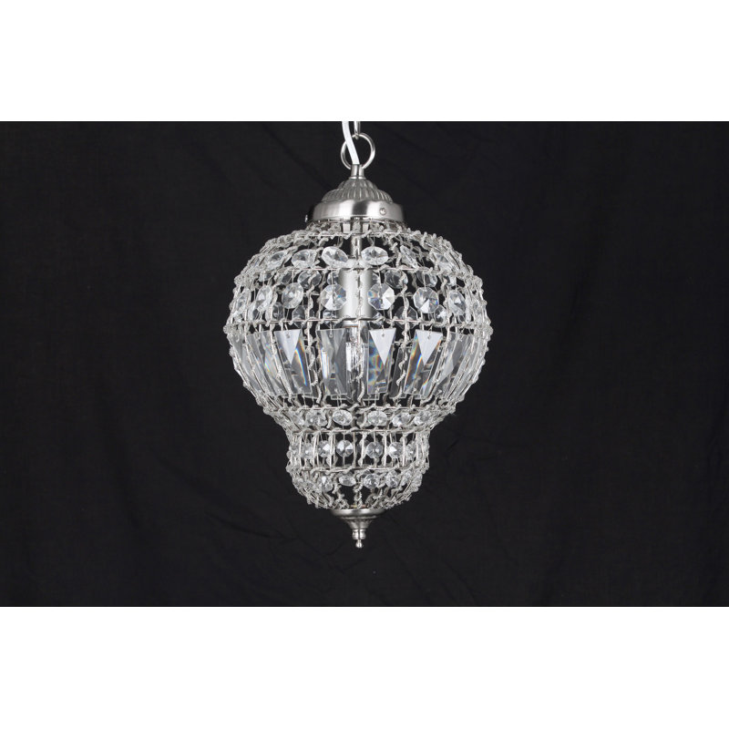 1 - Light Nickel Crystal Pendant
