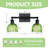 2-Light Black Vanity Light Wall Light Over Mirror With Green Tulip Glass Shade-623034591-623034585-623755093