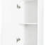 Armoire autoportante blanche avec tablettes pour solution de rangement spacieuse