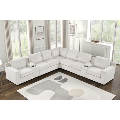 Holte Corduroy 9-Pc Modern Sectional
