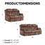 Ensemble 2 pièces de salon inclinable manuel en microfibre moderne-451339626-451339627
