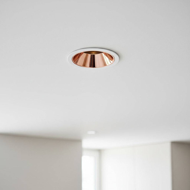 UltraBeam 5 Watt LED Dimmable Round Recessed Ceiling Downlight, Rose Gold