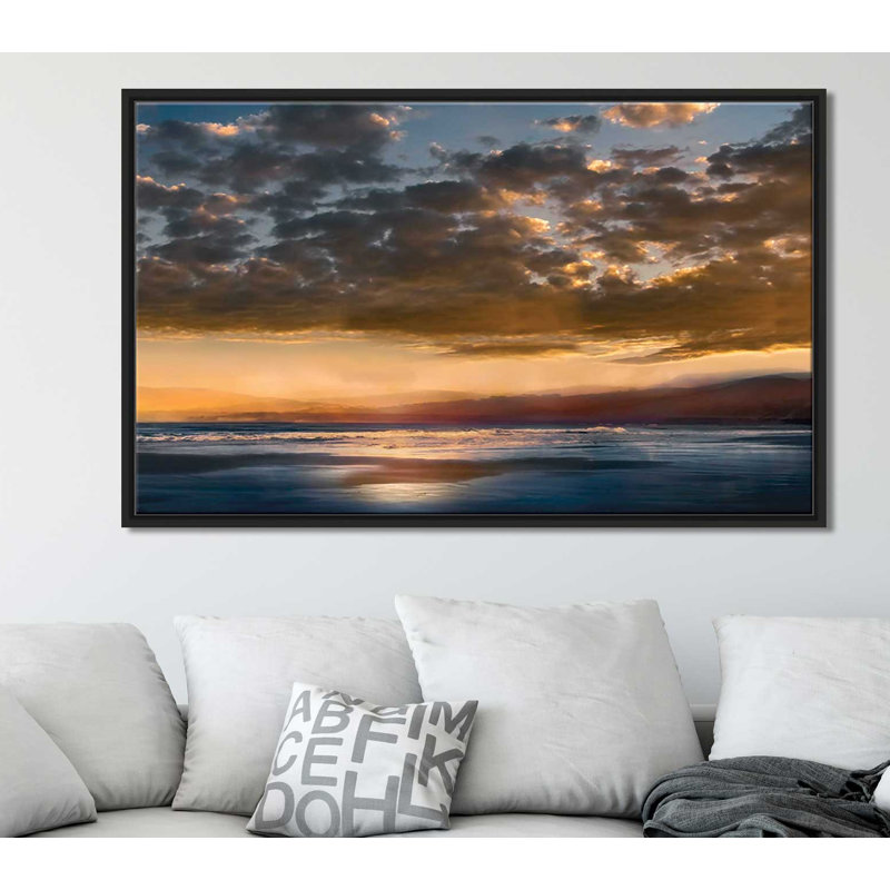 «A Dream Away», reproduction de photo, H 39,5 po x l 63,5 po x P 2 po, Cadre flottant noir
