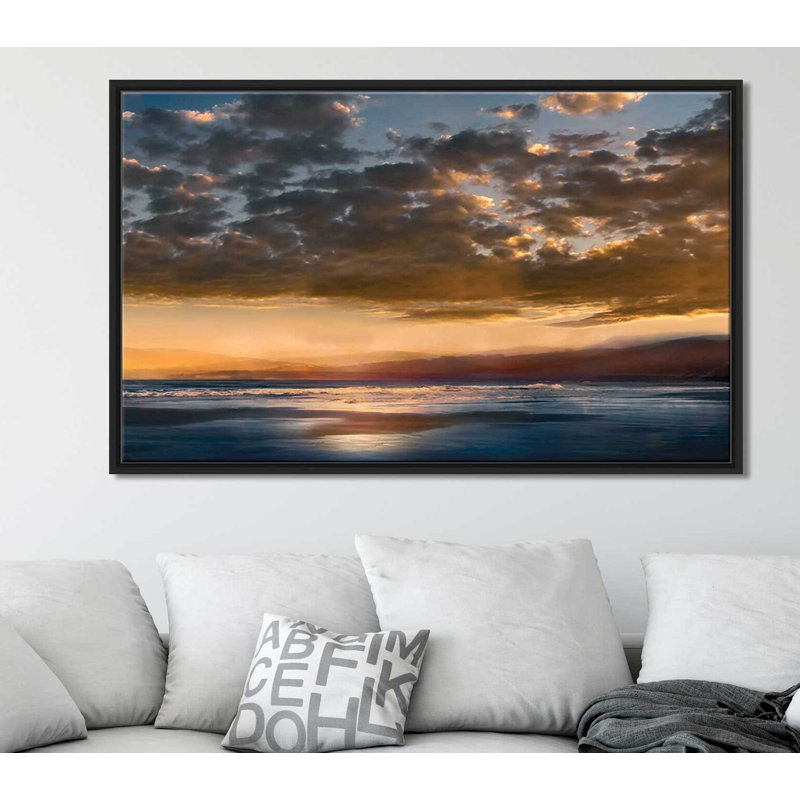 «A Dream Away», reproduction de photo, H 21,5 po x l 33,5 po x P 2 po, Cadre flottant noir