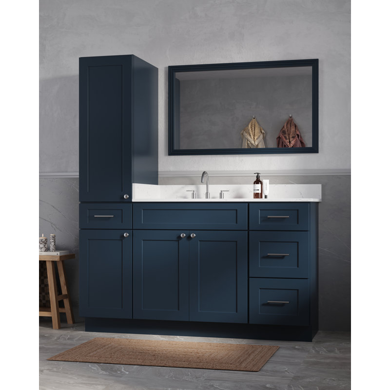 Ensemble de meuble-lavabo simple 60 po Disar, Bleu