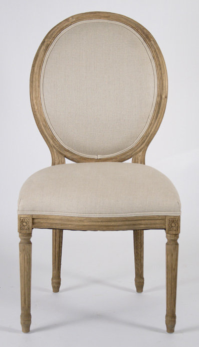 Arvidson Upholstered Dining Chair, Natural Oak, Natural Linen