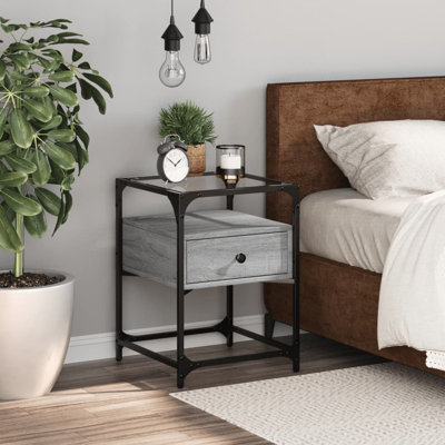 Ahlerich 40cm W Steel Bedside Table