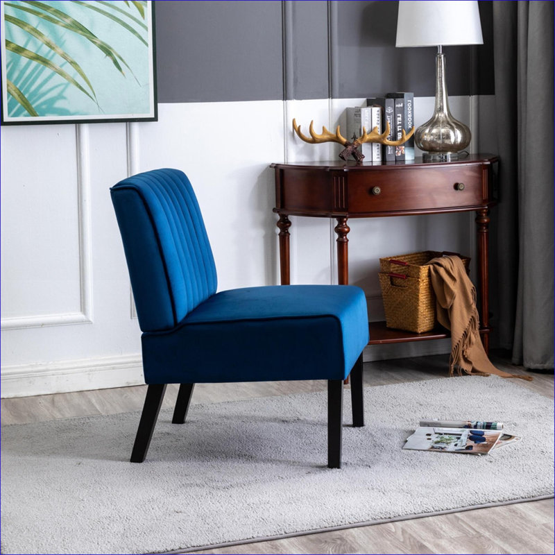 Ensemble de 2 chaises d'appoint Mid Century, Marine
