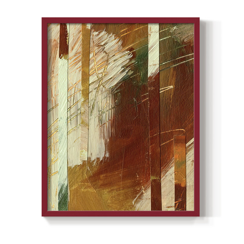 Wheaten I Framed Print - Solid Wood, 10" H x 8" W, Red