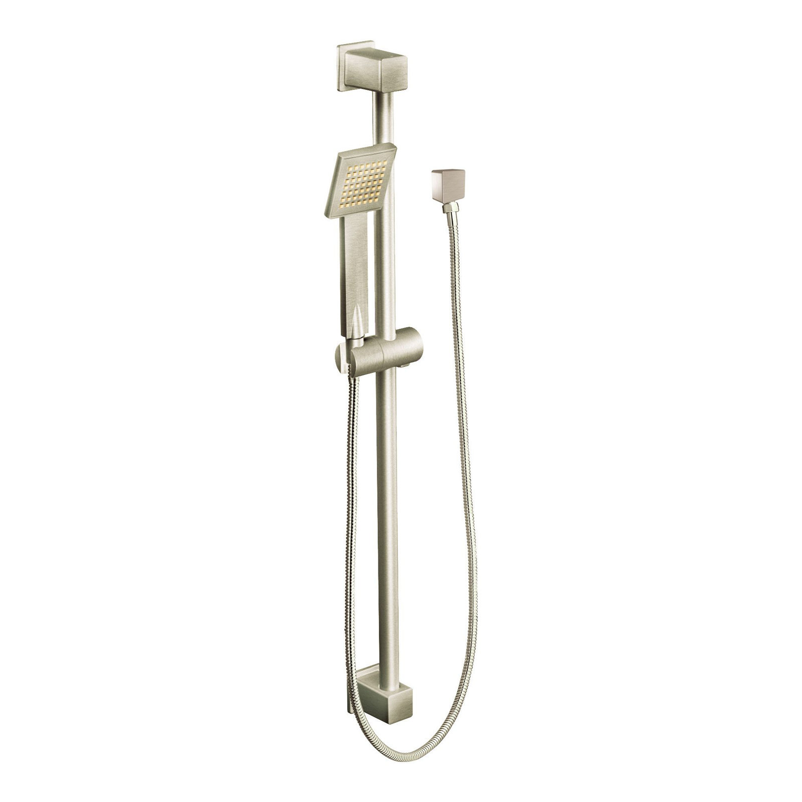 90 Degree Slide Bar Shower Head, Brushed Nickel