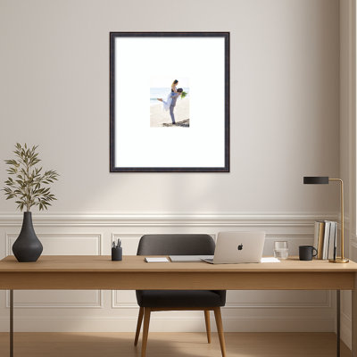 Cadre photo en bois foncé bronze