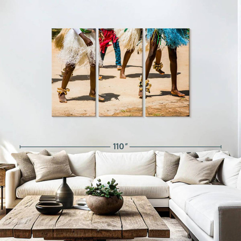 Enn Native African Dancers, 48" H x 74" W