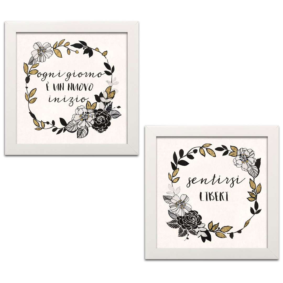 " Dream Garden Inspiration I & II Italian " by Wild Apple Portfolio 2 - Pieces Winston Porter 