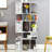 70''H X 31''W 2 PCS Wiltraud Geometric Bookcase-1607724332