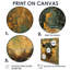 Reproduction d'art murale rétro, Taureau vert doré-100706979-100706989