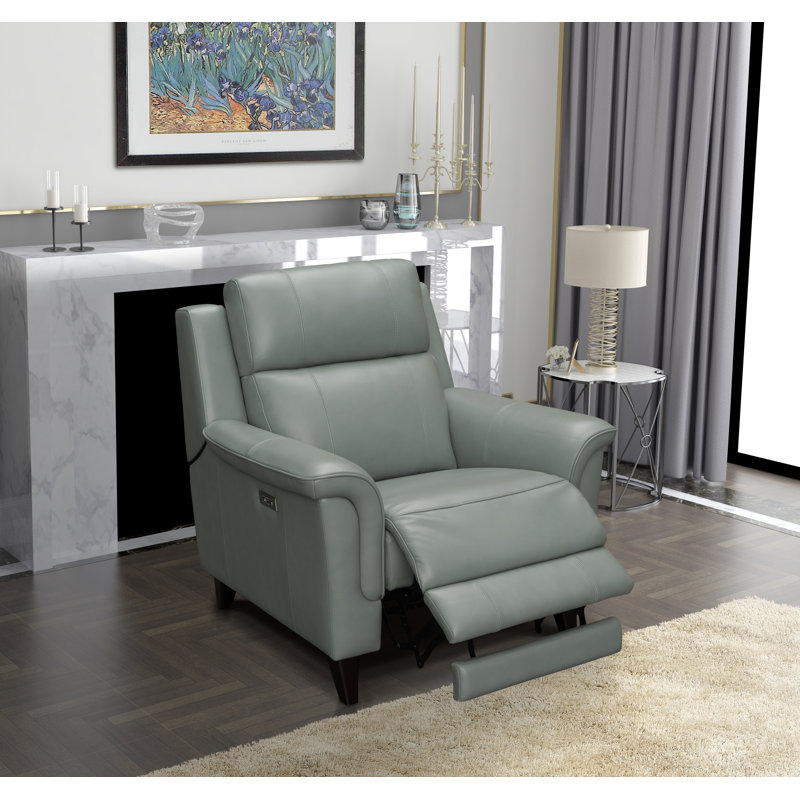 Fauteuil inclinable club Neabsco, Similicuir menthe Lorenzo